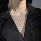 Cat Eye Stone Bamboo Pendant Necklace Necklace - Gold - One Size