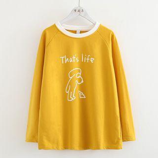 Dog Printed Long-sleeve T-shirt
