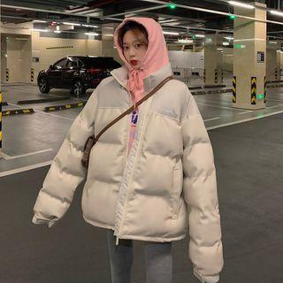 Padded Zipped Jacket / Lettering Hoodie