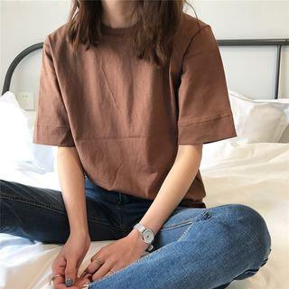 Loose-fit Plain Short-sleeve T-shirt
