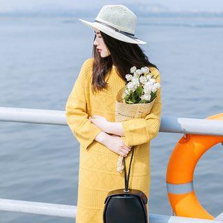 Open Knit Sweater Dress