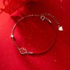 Rhinestone Bracelet Red - One Size