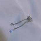 Star Alloy Fringed Cuff Earring 1 Pc - Blue & Silver Star - Silver - One Size