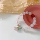 Crystal Beaded Bracelet 01 - Pink - One Size