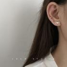 Infinity Symbol Ear Stud 1 Pair - 925 Silver - Earrings - Geometric - Cross - One Size