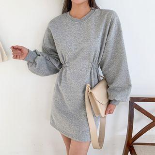 Band-waist Napped Dress