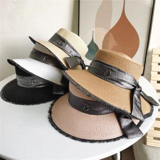 Lettering Bow Sun Hat