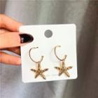 Starfish Drop Earring 1 Pair - 925 Silver - One Size