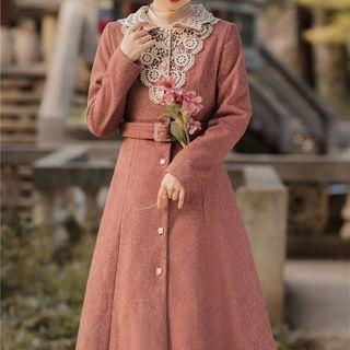 Lace Panel Coat Dress