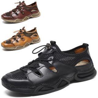 Bungee Cord Mesh Sandals