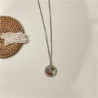 Flower Pendant Stainless Steel Necklace 1 Pc - Jml4334 - Silver - One Size