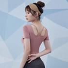 Plain Open Back Cropped Top