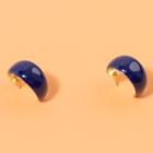 Glaze Open Hoop Earring 1 Pair - Drop Earring - Blue - One Size
