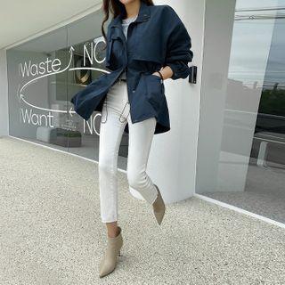 Flap-front Short Parka