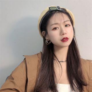 Buckled Plaid Beret