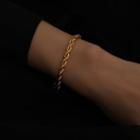 Linen Flower Bracelet  - Golden