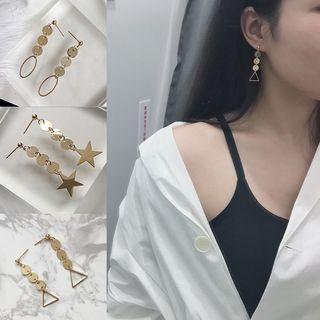 Alloy Disc Dangle Earring (various Designs)