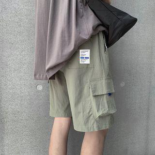High-waist Straight-leg Shorts