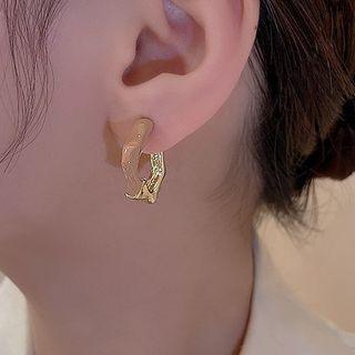 Two-tone Half-hoop Earring