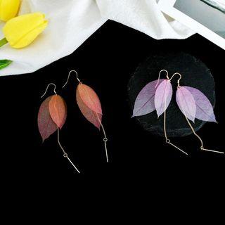 Gauze Leaf Dangle Earring
