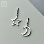 Sterling Silver Moon Star Non-matching Earring