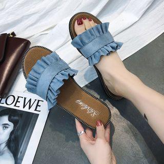 Frill-trim Slippers