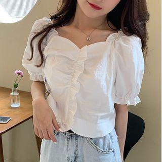 Short Sleeve Crop Blouse
