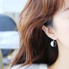 Color Block Dangle Earring 1 Pair - Earrings - Disc - Black & White - One Size