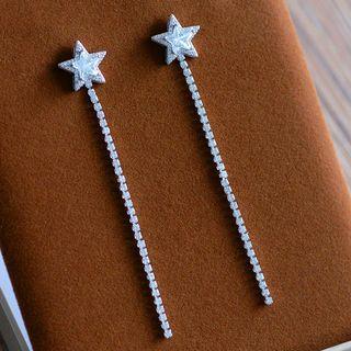 Bridal Star Rhinestone Drop Earring
