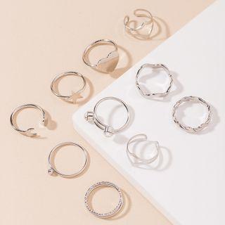 Ring Set R041-01 - Set - Silver - One Size