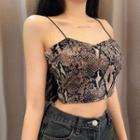 Snake Print Spaghetti Strap Top