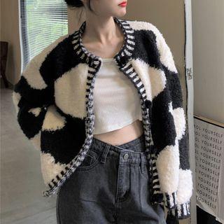 Printed Cardigan / Wide-leg Jeans