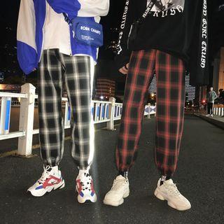Couple Matching Plaid Harem Pants