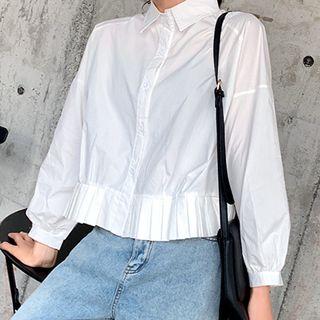 Pleated Hem Blouse