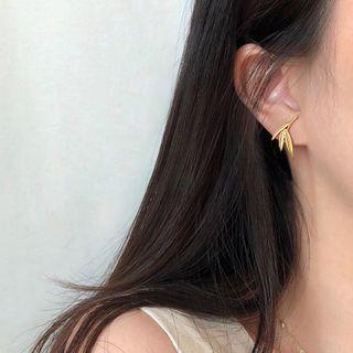 Leaf Stud Earring 1 Pair - Gold - One Size