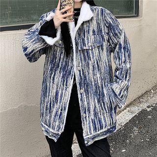 Long-sleeve Tie Dye Fleece Jacket