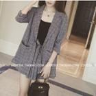 Set: 3/4-sleeve Blazer + Spaghetti Strap Top