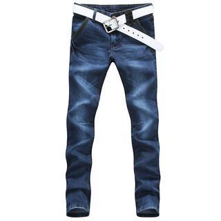 Contrast-trim Slim-fit Jeans