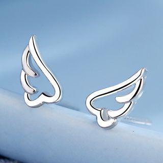 Alloy Wing Earring 1 Pair - Silver - One Size