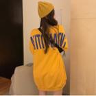 Loose-fit Printed Sweatshirt Yellow - One Size