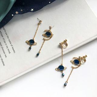 Planet Glaze Asymmetrical Dangle Earring