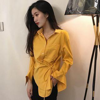 Plain Wrap Shirt Yellow - One Size