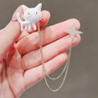Cat Chained Alloy Brooch