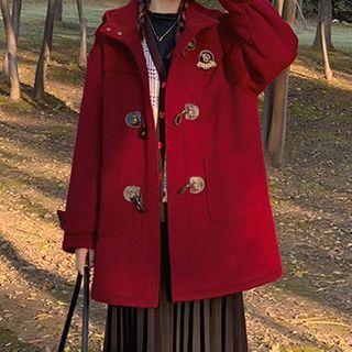 Plain Over-sized Coat With Single Breasted