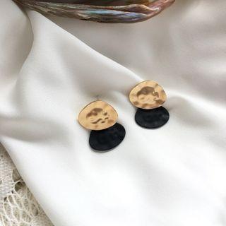 Irregular Disc Drop Earring 1 Pair - As Shown In Figure - One Size