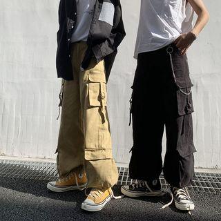 Cargo Pocket Wide-leg Pants