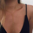 Alloy Y Layered Choker Necklace