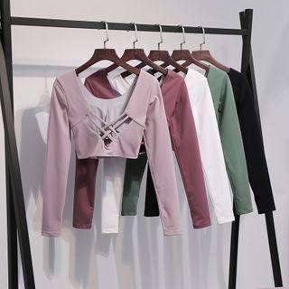 Long-sleeve Strappy Sports Top