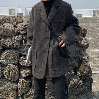 Herringbone Blazer As Shown In Figure - One Size