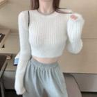 Knit Crop Top / Wide-leg Sweatpants